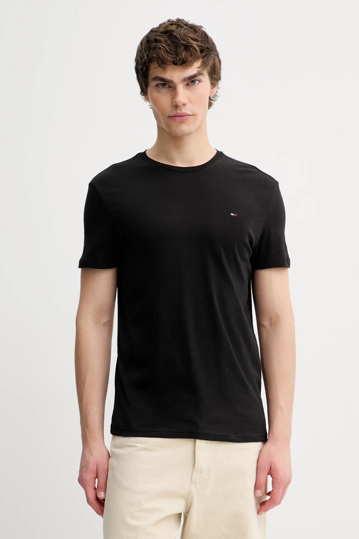 Tommy Jeans tričko pánske bavlnené 3-pak DM0DM21579 zelená SS26