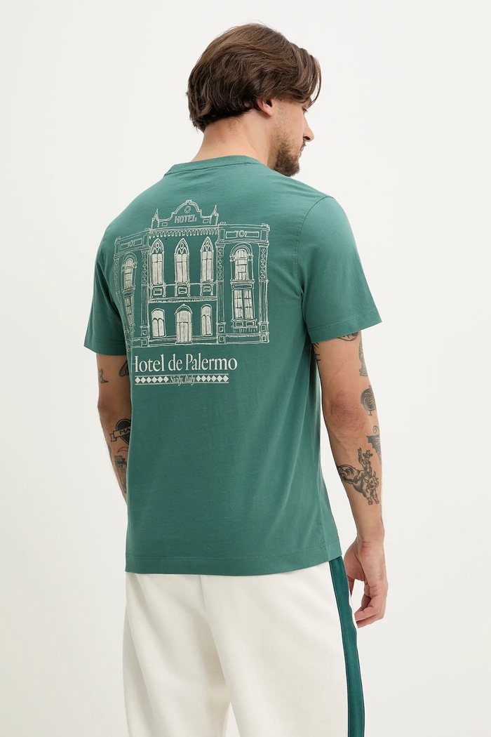 Odzież Abercrombie & Fitch t-shirt bawełniany KI123.5001.300 zielony