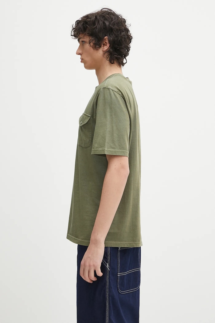 Barbour t-shirt bawełniany Barbour Newstreet Relaxed Fit T-Shirt MTS1398 zielony SS25