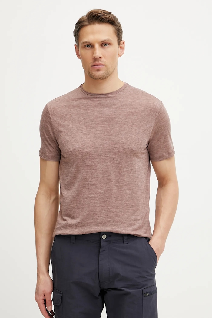 Icebreaker tricou sport Merino Blend 125 Cool-Lite Sphere melanj maro IB0A56ZM0BW1