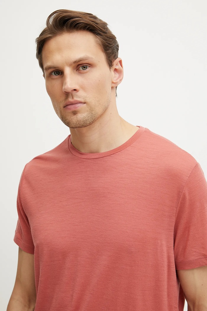 Icebreaker t-shirt sportowy Merino 150 Tech Lite pomarańczowy IB0A56WL0B61