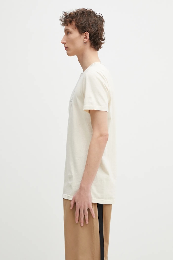 Rick Owens cotton t-shirt Level T DU01E3250.RNNP3P beige SS25