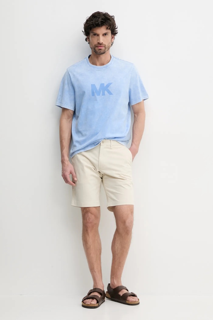 Michael Kors t-shirt bawełniany CS552I11V2 niebieski SS25