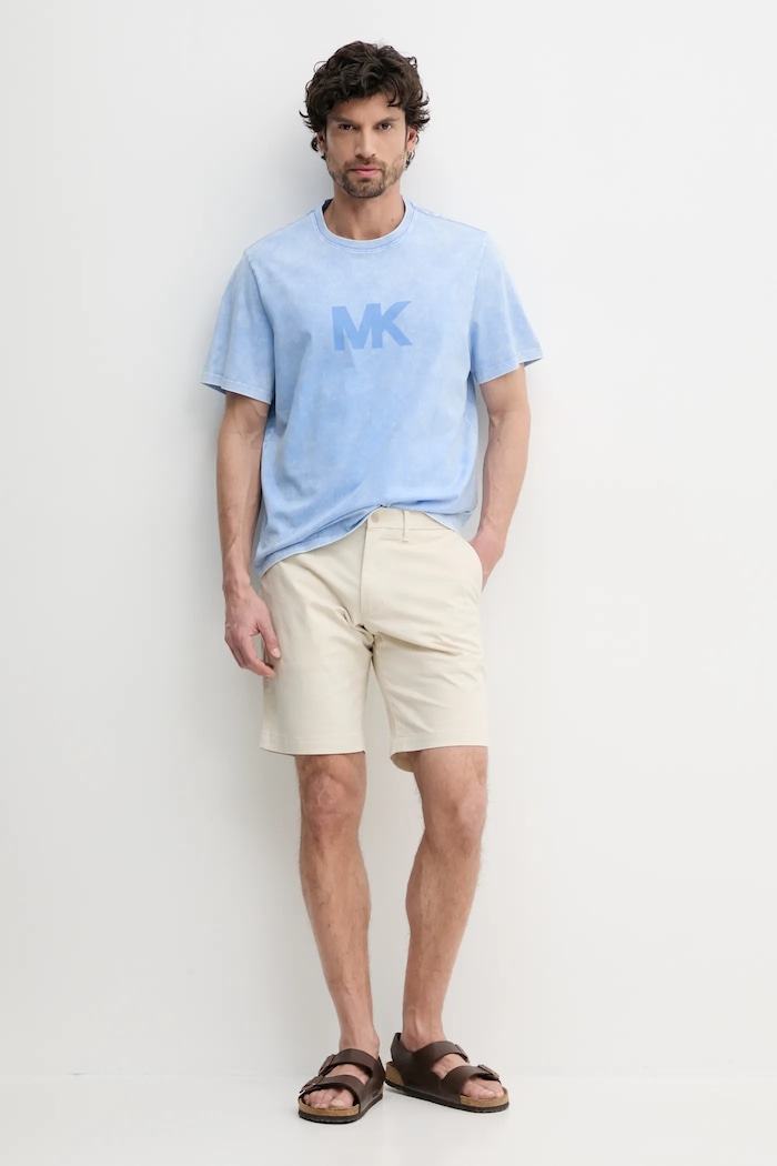Michael Kors t-shirt bawełniany CS552I11V2 niebieski SS25