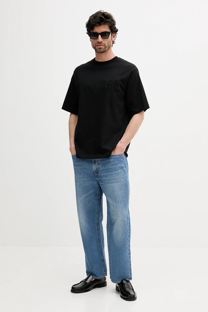 Michael Kors t-shirt bawełniany CS552HY1V2 czarny SS25