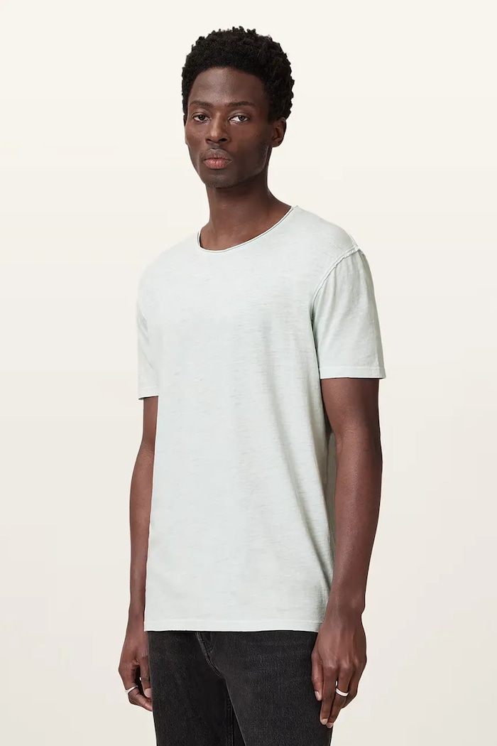 Βαμβακερό μπλουζάκι AllSaints FIGURE βαμβάκι πράσινο M025JB