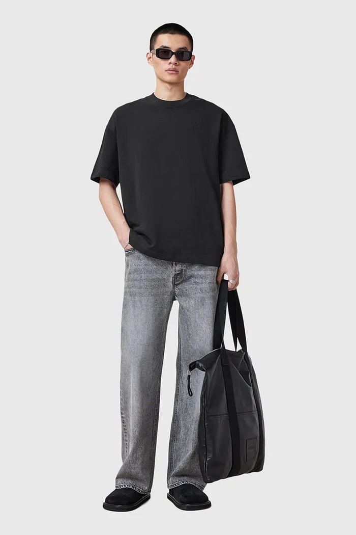 Pamučna majica AllSaints HAVEN crna M029JC