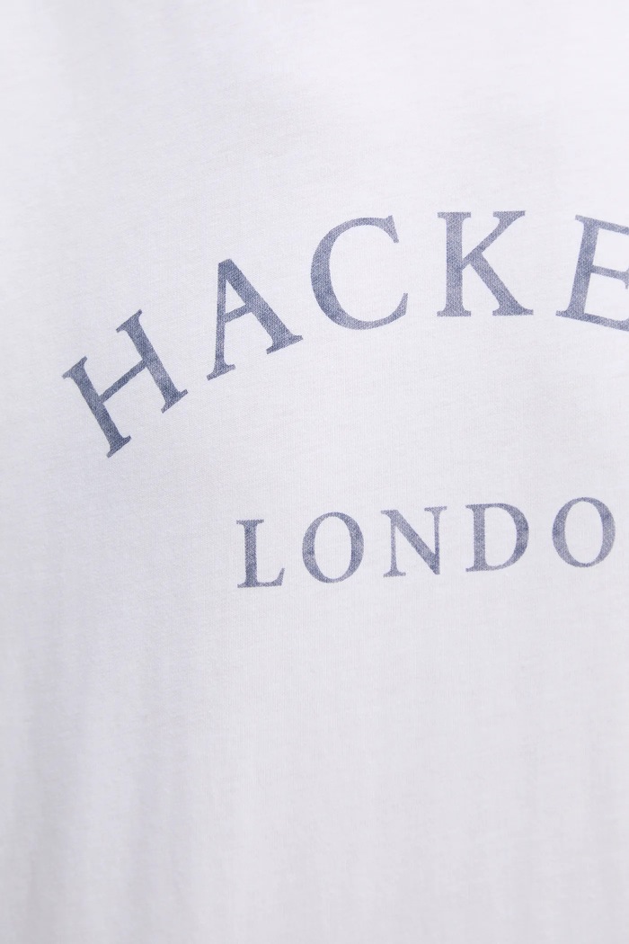 Βαμβακερό μπλουζάκι Hackett London HM500893 λευκό