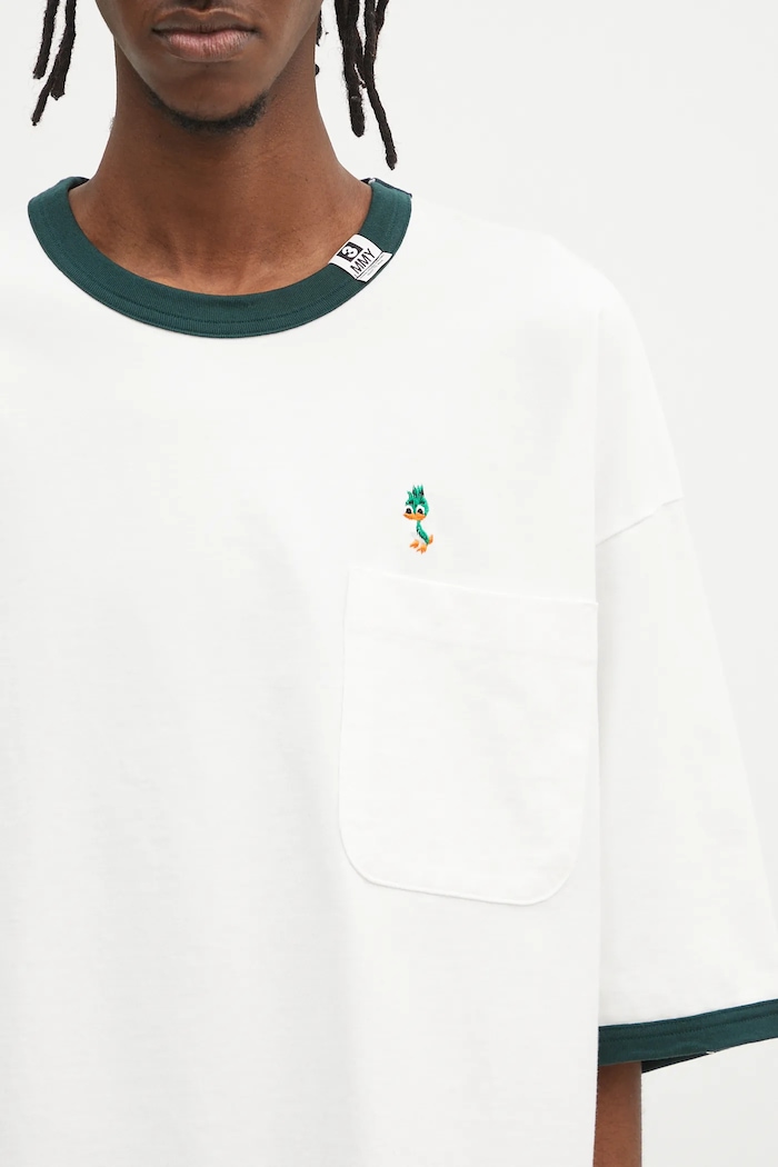 Хлопковая футболка Maison MIHARA YASUHIRO Leon Embroidery Tee белый J14TS771