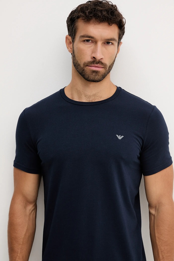 Odzież Emporio Armani Underwear t-shirt lounge 2-pack EM000391.AF10776 granatowy