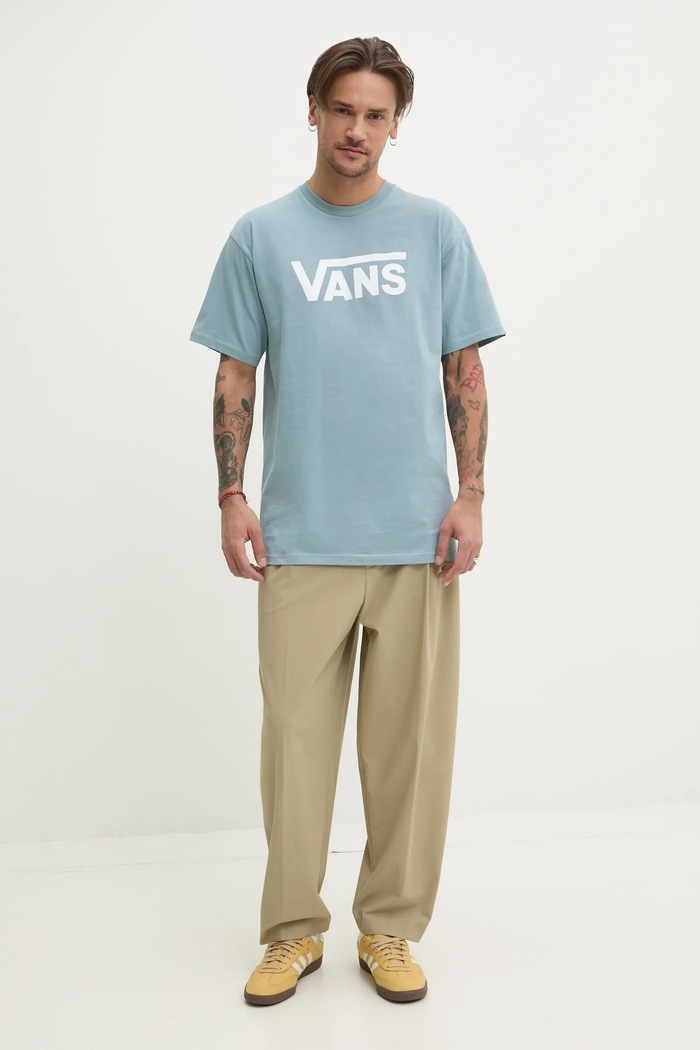 Vans tricou din bumbac VN000GGGCFL1 gri SS25