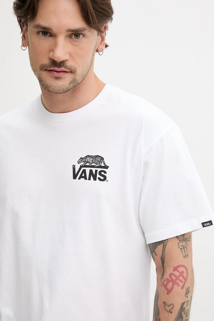 Vans t-shirt in cotone bianco VN000M3YWHT1