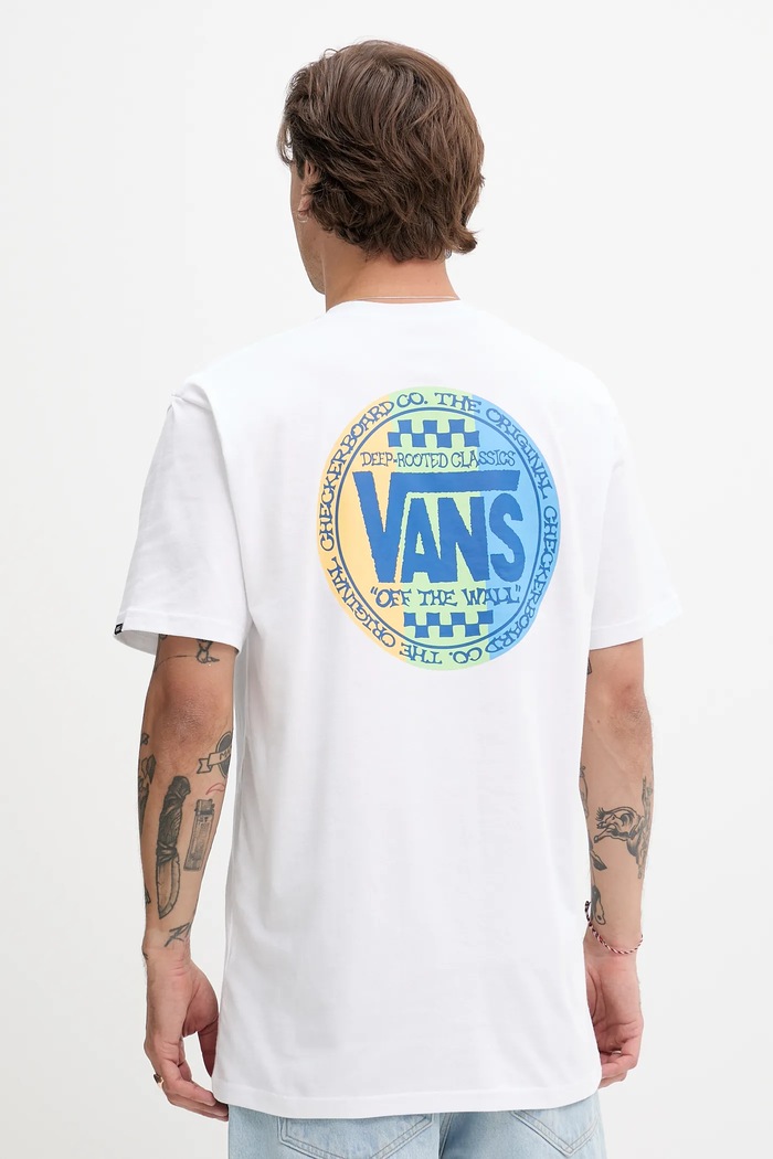 Odzież Vans t-shirt bawełniany VN000M6RWHT1 biały