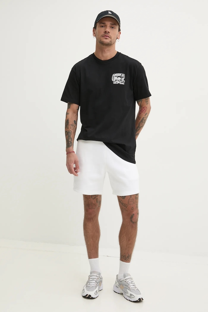 Βαμβακερό μπλουζάκι Vans VN000NHPBLK1 μαύρο SS25