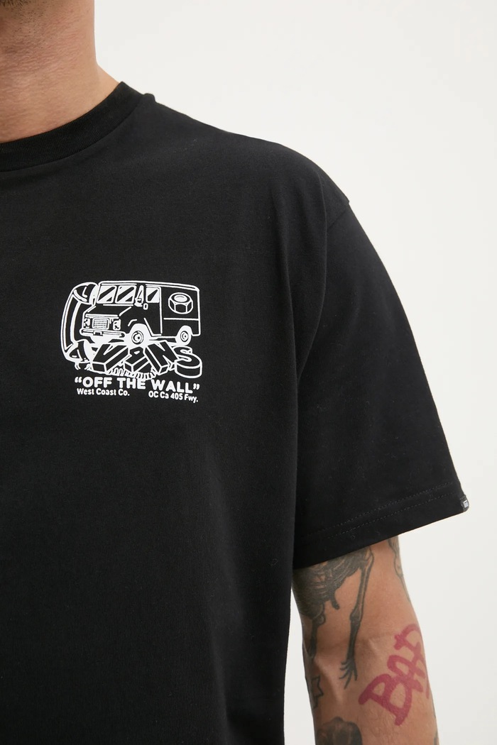 Βαμβακερό μπλουζάκι Vans VN000NHPBLK1 μαύρο