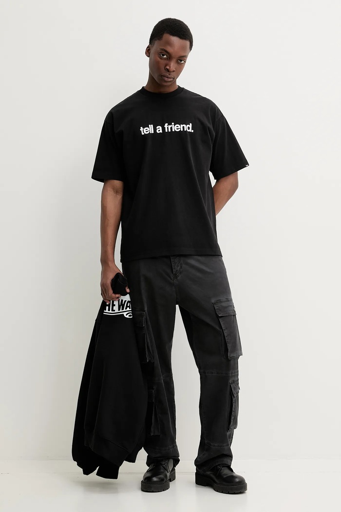 Βαμβακερό μπλουζάκι Vans VN000P4YBLK1 μαύρο SS25