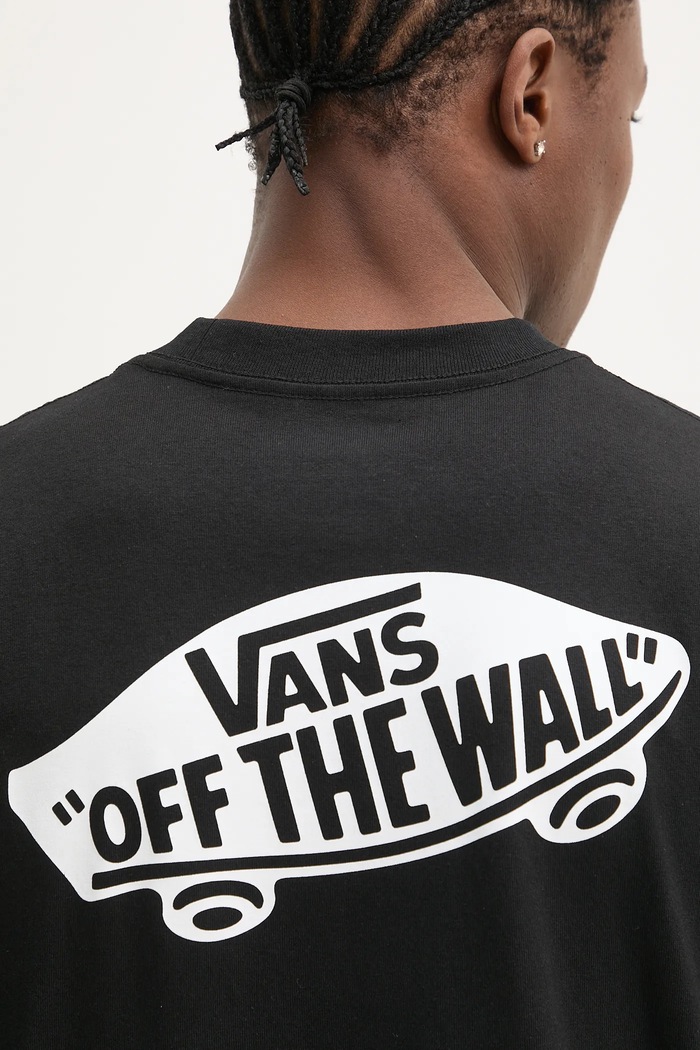 Bombažna kratka majica Vans VN000P50Y281 črna