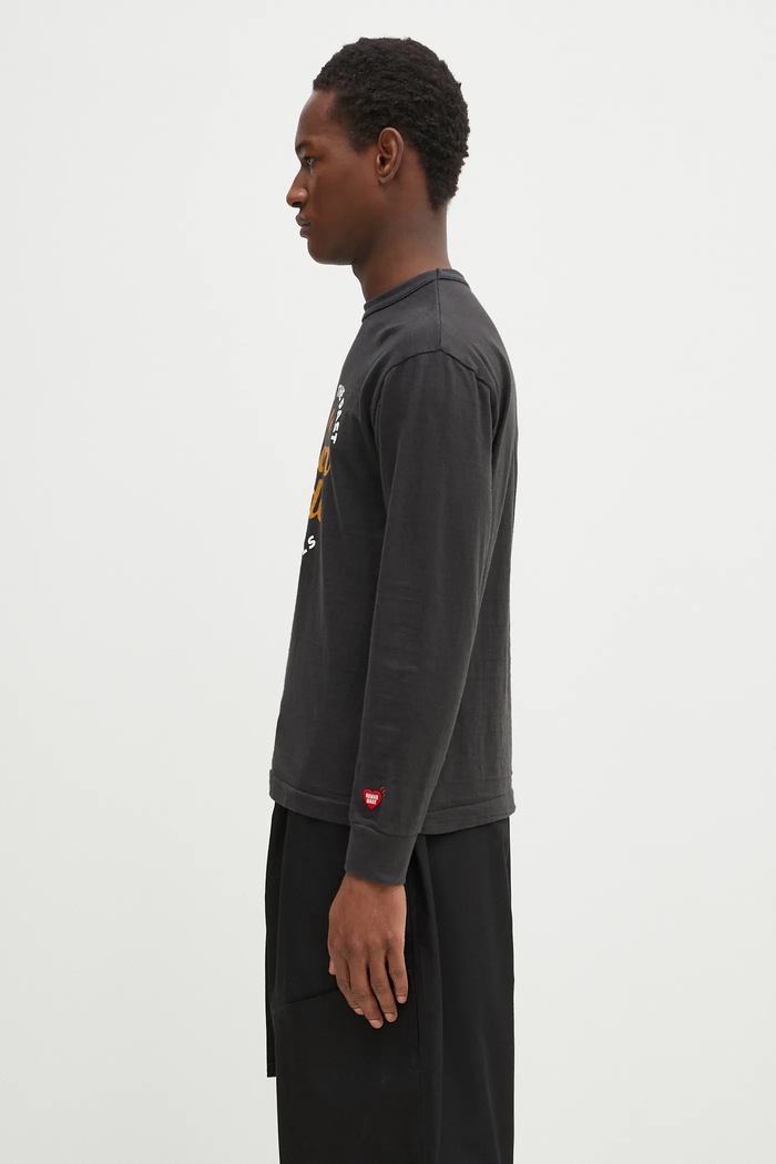 Human Made longsleeve din bumbac Graphic L/S T-Shirt HM29CS019 negru SS25