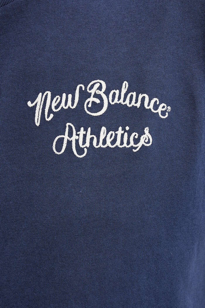 New Balance t-shirt bawełniany MT43556NNY granatowy