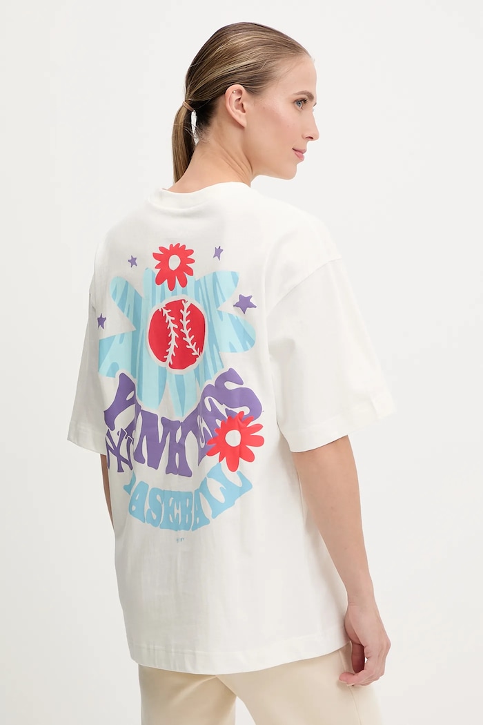 Odjeća Pamučna majica 47 brand MLB New York Yankees BB017TMPEES657617SS bijela
