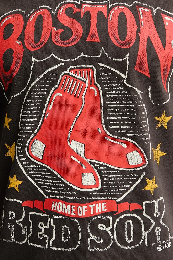 Bavlněné tričko 47 brand MLB Boston Red Sox BB002TMKBRU643625C9 šedá