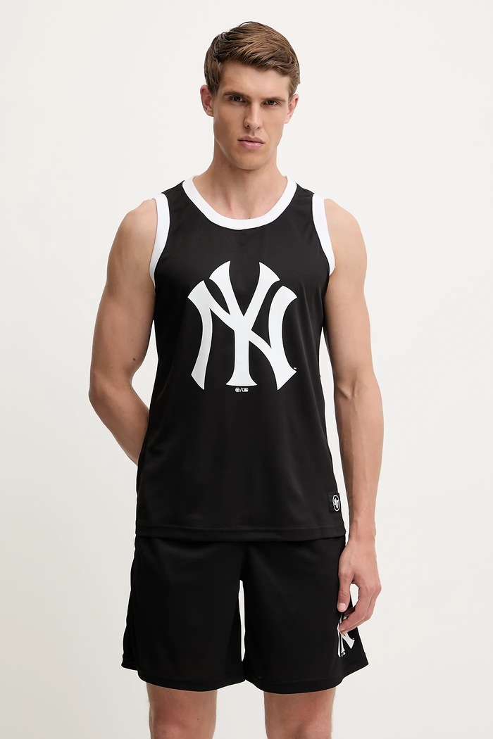 47 brand t-shirt MLB New York Yankees nyomtatásos fekete BB017PMAREX657554JK