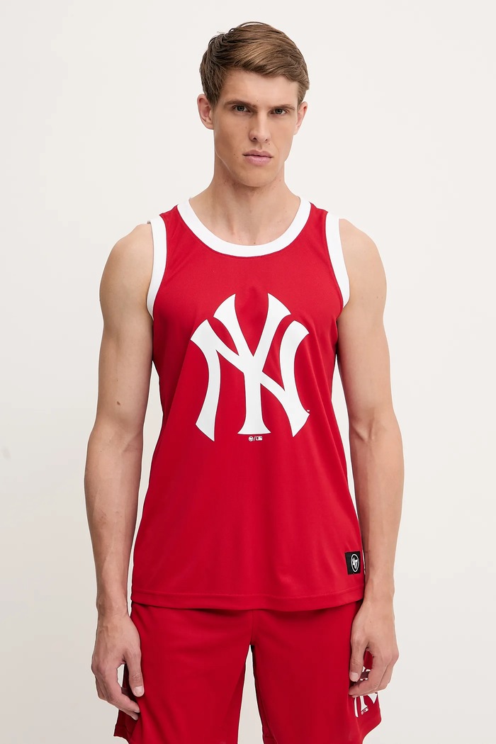 47 brand t-shirt MLB New York Yankees nyomtatásos piros BB017PMAREX657800RD