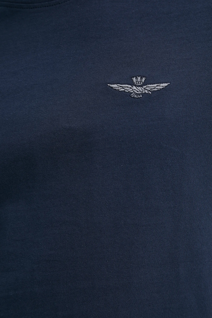 Bavlněné tričko Aeronautica Militare TS2376J592 námořnická modř