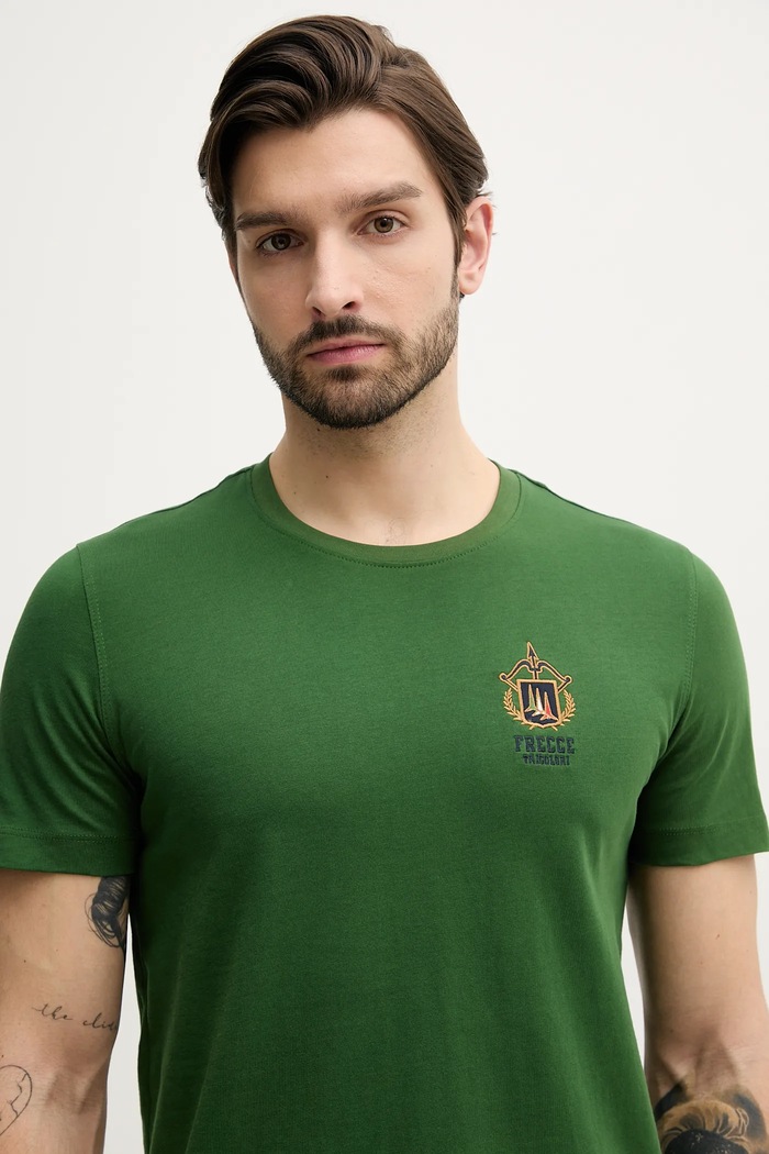 Bavlněné tričko Aeronautica Militare zelená TS2391J592