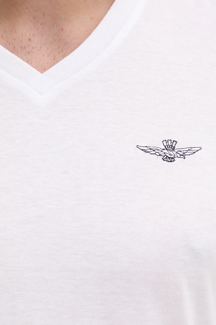 Aeronautica Militare t-shirt bawełniany TS2418J683 biały