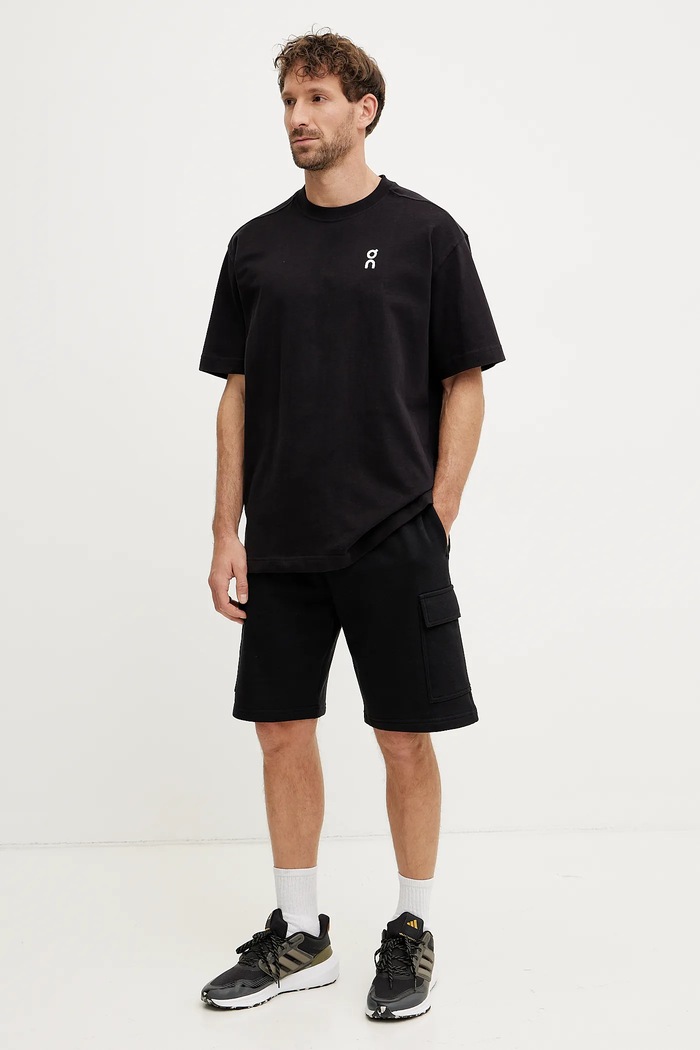 On t-shirt bawełniany Club T 1ME10050553 czarny SS26
