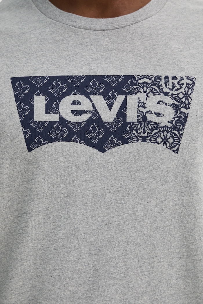 Bavlnené tričko Levi's GRAPHIC CREWNECK TEE 22491.1813 sivá