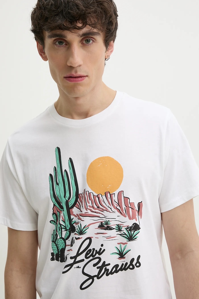Bavlnené tričko Levi's GRAPHIC CREWNECK TEE biela 22491.1833