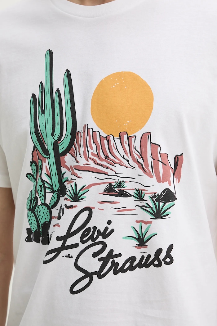 Bavlnené tričko Levi's GRAPHIC CREWNECK TEE 22491.1833 biela