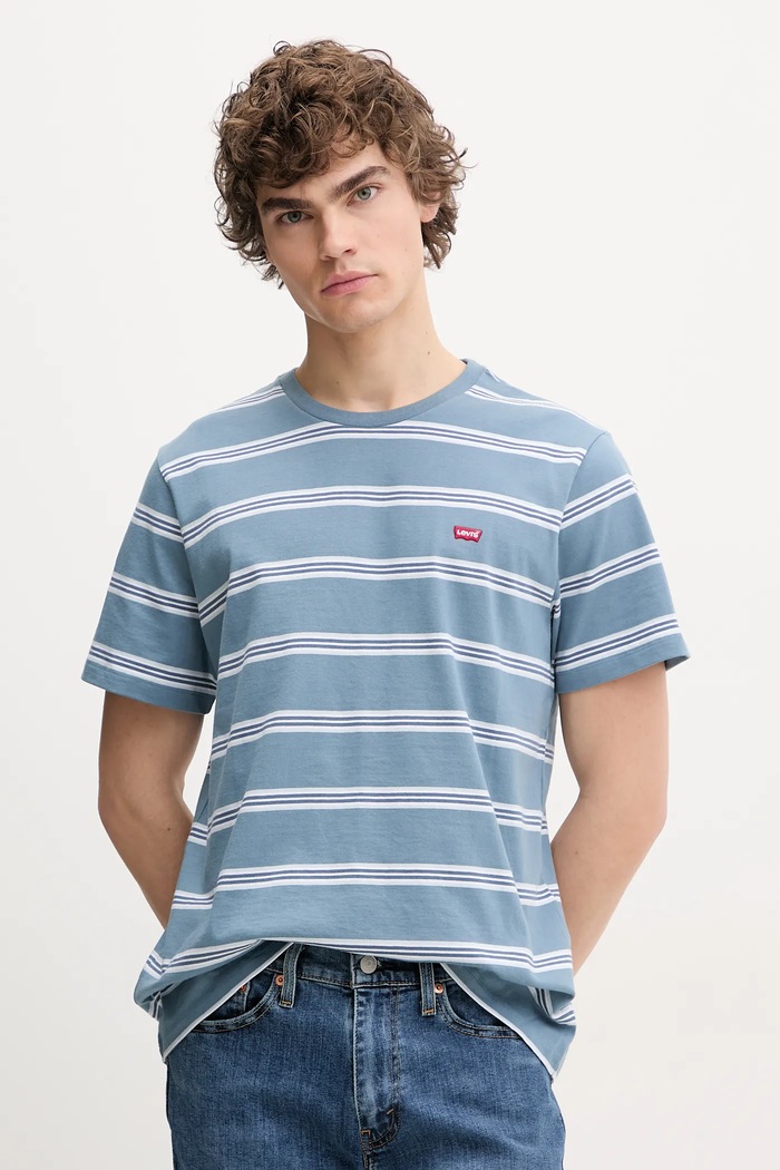 Bavlnené tričko Levi's SS ORIGINAL HM TEE regular modrá 56605.0263