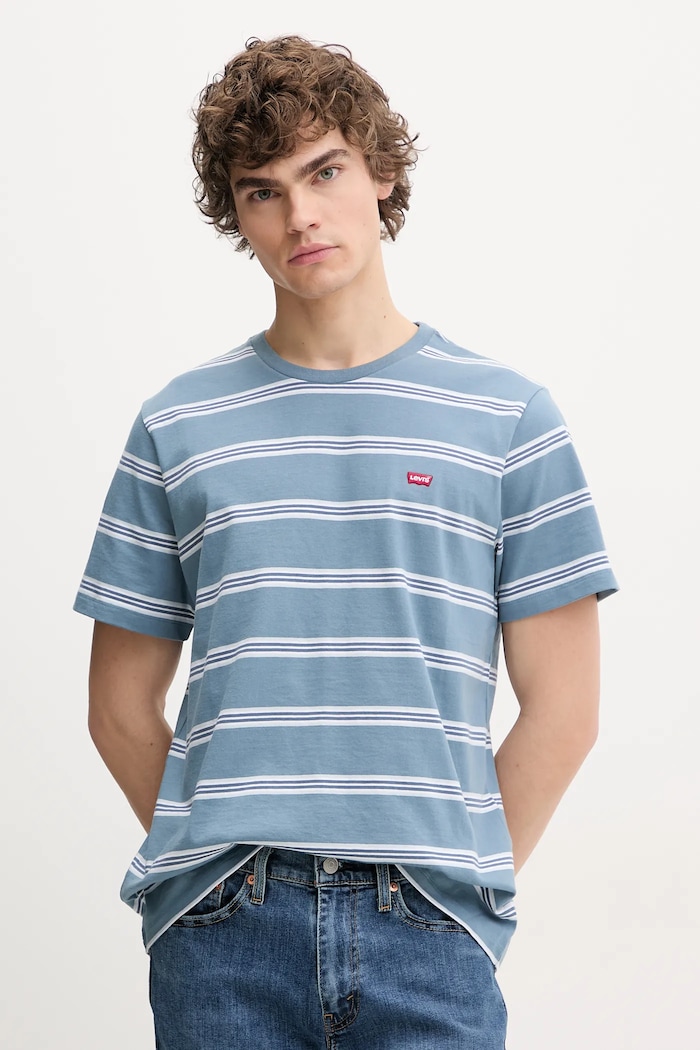 Bavlnené tričko Levi's SS ORIGINAL HM TEE regular modrá 56605.0263