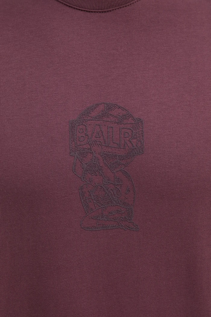 Pamučna majica BALR. B1112.1292 bordo