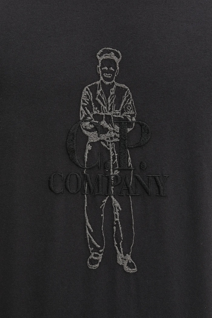 C.P. Company t-shirt bawełniany 18CMTS288A006057O czarny