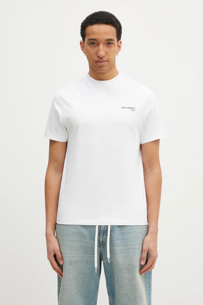 Хлопковая футболка Axel Arigato Legacy T-Shirt печать белый A2215001