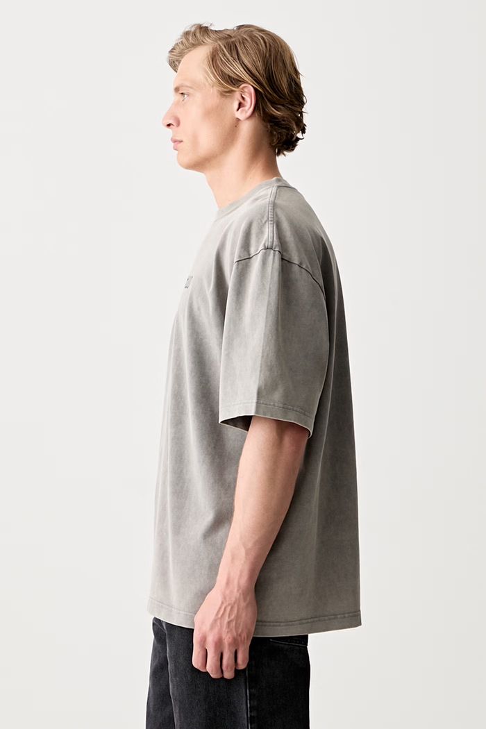 Axel Arigato Washed T-Shirt oversize majica kratkih rukava od pamuka za muškarce A3118002 siva AA00