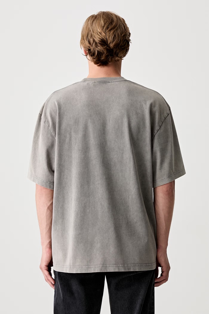Odjeća Axel Arigato Washed T-Shirt oversize majica kratkih rukava od pamuka za muškarce A3118002 siva