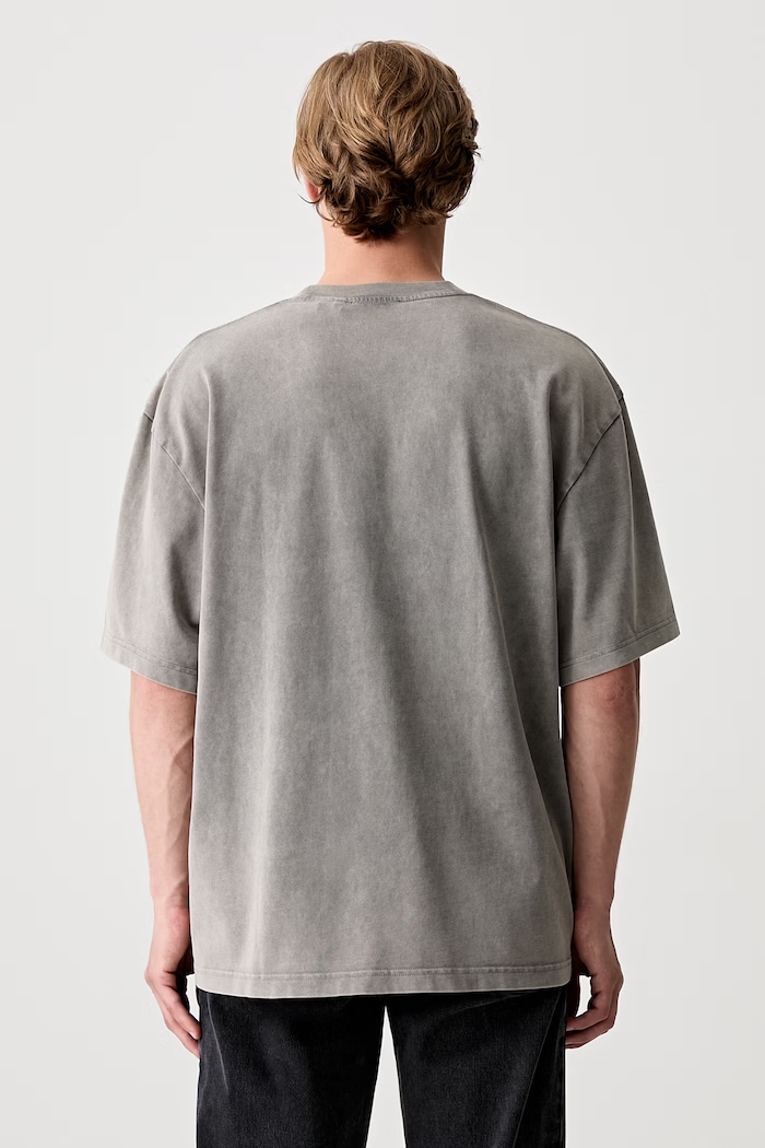 Odjeća Axel Arigato Washed T-Shirt oversize majica kratkih rukava od pamuka za muškarce A3118002 siva