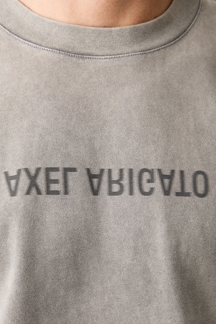 Axel Arigato Washed T-Shirt oversize majica kratkih rukava od pamuka za muškarce A3118002 siva