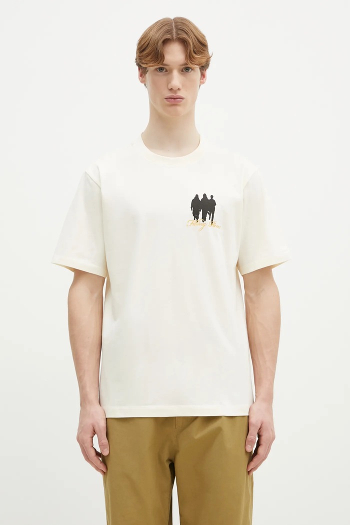 Odzież Filling Pieces t-shirt bawełniany United by Generations 74499879936 beżowy