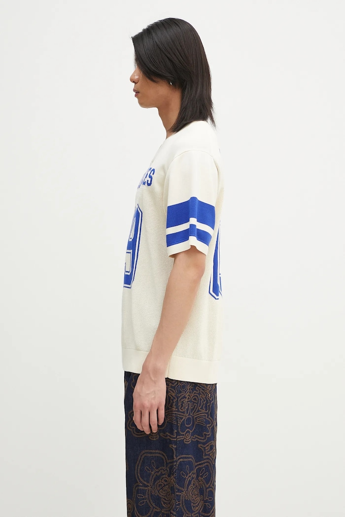 Majica kratkih rukava Filling Pieces Knit Jersey American Football 91099059936 bež SS25