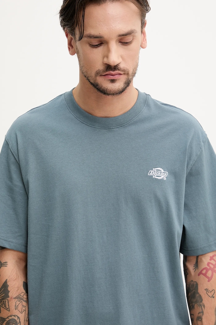 Bavlněné tričko Dickies modrá DK0A4YAIG701