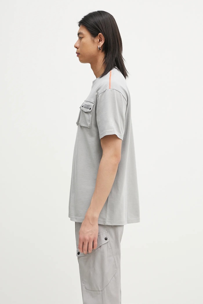 Napapijri tricou din bumbac S-Rivalto NP0A4IELH621 gri SS25
