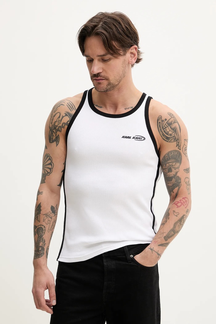 Karl Kani t-shirt elasztánnal fehér 60310050.