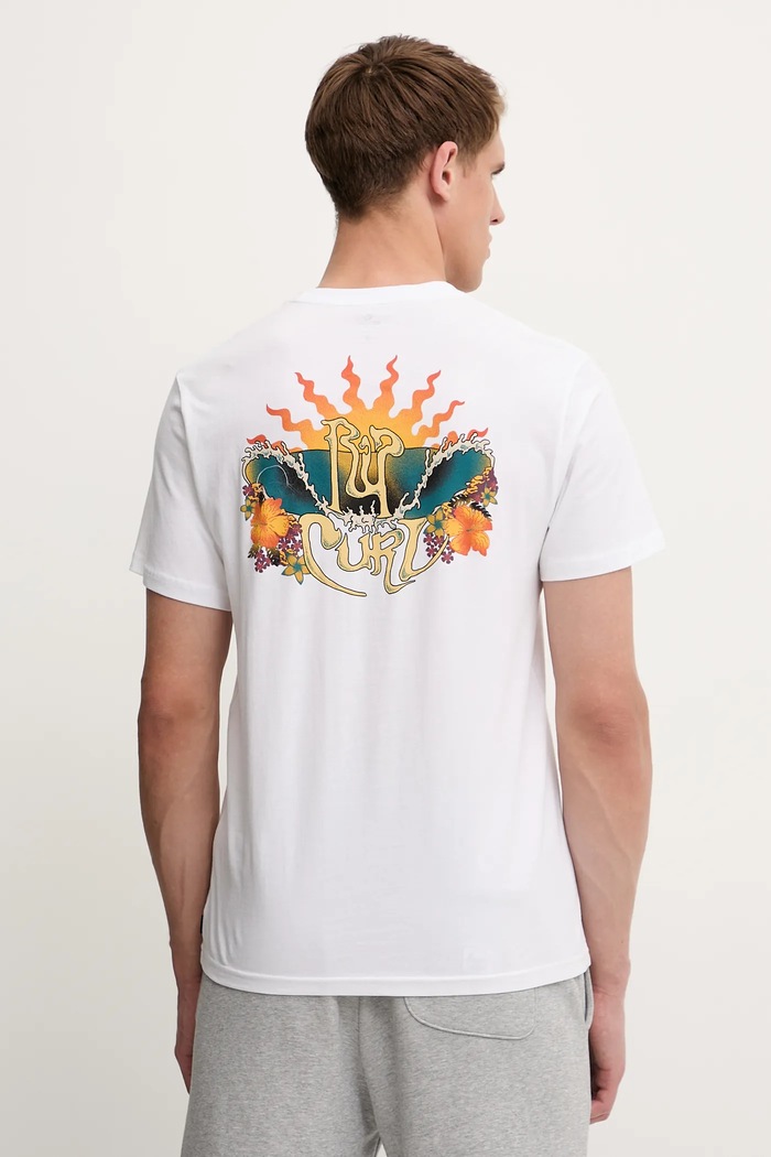 Bavlněné tričko Rip Curl DAZED potisk bílá 0OFMTE