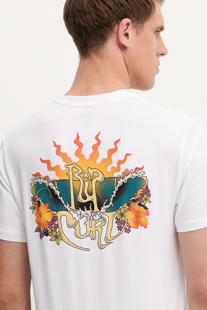 Bavlněné tričko Rip Curl DAZED 0OFMTE bílá